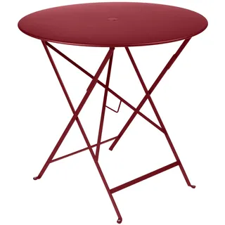 Fermob FE-BISTRO77/P Bistrotisch Bereich 2026, Rund, Stahl, Chili Pepper, Ø 77 x H 74 cm, Klappbar, für den Außenbereich