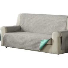 Estoralis AVA Sofabezug, gepolstert, modernes Design, Beige/Türkis, 1-Sitzer, Stoffgröße 55 x 210 cm, passend für alle Sofas