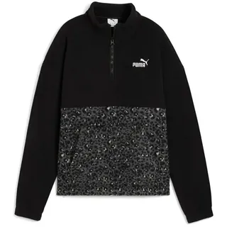 Puma Essentials Sweatshirt Animal-Print Schwarz L