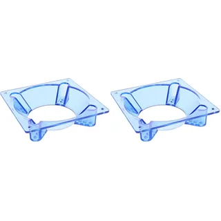 InLine Fan-Adapter 120mm auf 70/80/92mm transparent/blue, PC Lüfter Zubehör, Blau
