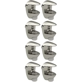 cyclingcolors 8x Bodenträger 5mm mit schraube für Glasböden 5mm-6mm stahl Regal Halterung Träger Regalbodenträger Regalstifte möbel zubehör