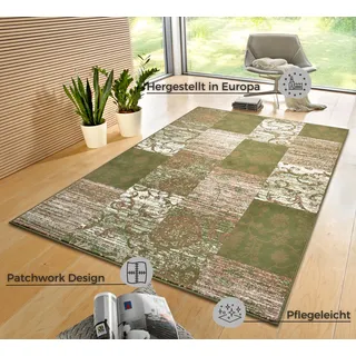 HANSE HOME "Bloques", beige Creme grün), B:235cm H:9mm L:320cm, Polypropylen (PP), Teppiche, Teppich, Kurzflor, Weich, Mehrfarbig, Wohnzimmer, Schlafzimmer, Esszimmer