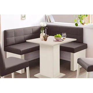 Anna 2 130 x 83 x 130 cm Kunstleder braun/weiß