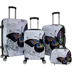 World Traveler Butterfly-Gepäck, Schmetterling, 4-Piece Set, Butterfly-Gepäck