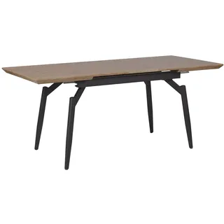 Beliani Esstisch Barbosa (140 x 80 cm rechteckig mit Metallgestell Schwarz Wohnküche Esszimmer Tische, Esstische