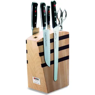 F. DICK Design Messerblock Premier Plus 5-tlg Messerblock Buchenholz mit Magnet