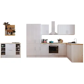Respekta Winkelküche L-Form 310 x 172 cm Weiß