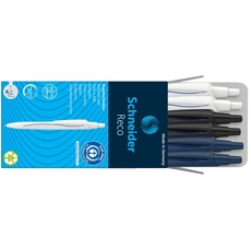 Bild Kugelschreiber Reco farbsortiert Schreibfarbe blau, 6 St.