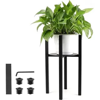 Verstelbare Blumenstandaart 41 cm hoch - Metallisch mit Servierteller - Durchmesser 24 bis 36 cm