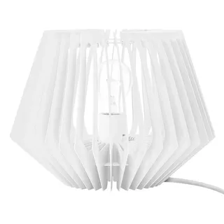 Tischlampe mit Deko-Glühbirne, 21 cm, weiß - Blau