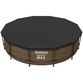 BESTWAY Poolabdeckung schwarz Ø 366 cm