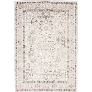 Ethno Vintage Teppich - Kurzflor - Weich Teppich für Wohnzimmer, Schlafzimmer, Esszimmer - Teppiche - Creme - 240 x 330 cm - Weiß
