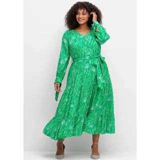 sheego Etuikleid Maxikleid Grün 44