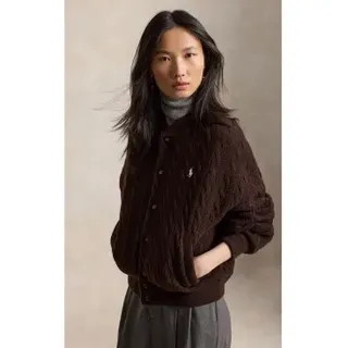 Polo Ralph Lauren für Damen. 211B30888002 Braune Jacke aus Wolle und Kaschmir (XXL), Lässig