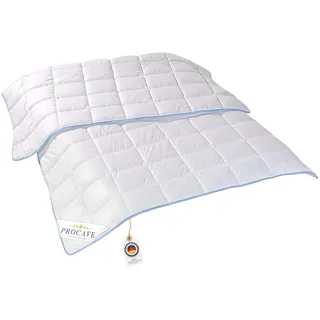 PROCAVE TopCool warme Duo Winter-Qualitäts-Bettdecke für die kalte Jahreszeit | Soft-Komfort-Bettdecke | kochfeste Steppdecke | atmungsaktiv & wärmeausgleichend | Made in Germany | 155x220cm