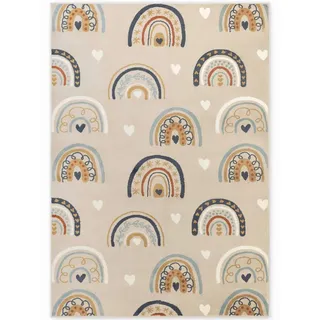 Ted Baker Kinderteppich , Multicolor, Beige , Kunststoff , Regenbogen , rechteckig , 200x290 cm , Oeko-Tex® Standard 100 , für Fußbodenheizung geeignet, in verschiedenen Größen erhältlich, stuhlrollengeeignet, pflegeleicht, strapazierfähig , Teppiche und Böden, Teppiche, Kinderteppiche