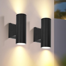 Aigostar LED Wandleuchte Innen/Aussen LED Wandlampe,IP65 Wasserdichte LED Außenwandleuchte,GU10 Wandleuchten für Wohnzimmer,Schlafzimmer,Terrasse,Garten,Flur,Balkon 2Stücke(Keine Glühbirne)