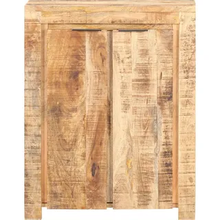 vidaXL Sideboard 59x33x75 cm Raues Mangoholz - Braun