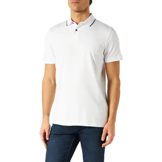 SELECTED HOMME Slhleroy Ss Polo Noos, Herren Poloshirt, Viertelknopfleiste, Coolmax®-Technologie, Bio-Baumwolle & recyceltes Polyester, Freizeit oder Business, Bright White/Weiß