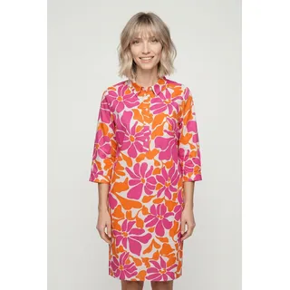 Smith & Soul Hemdblusenkleid Eingrifftaschen mit floralem Allover-Print, hot orange print