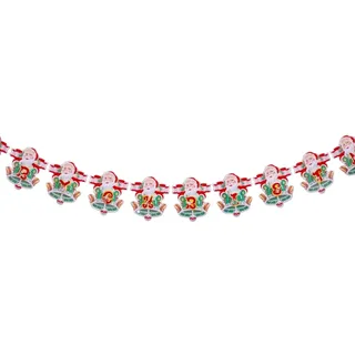 JUINSA - Girlande Merry Christmas Papier und Glitzer 2,80 MTS, Mehrfarbig (720944)