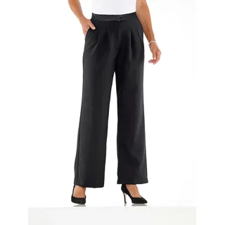 Marlene-Hose CLASSIC BASICS, Damen, Gr. 44, Normalgrößen, schwarz, 100% Polyester, Satin:100% Polyester, unifarben, lang, Hosen Marlene-Hose