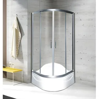 Duschecke Duschtür Eckdusche Duschraum Dusche Duschabtrennung 90x90 cm - Transparent