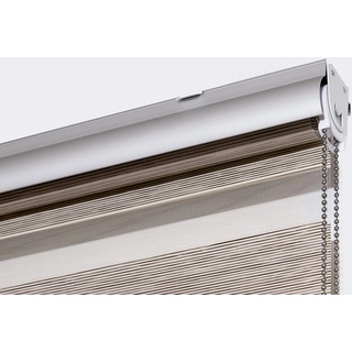 Estoralis Margaery Doppelrollo mit dekorativer Kassette, 100 x 250 cm. Farbe Beige