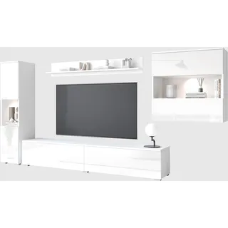 INOSIGN »PARIS«, (Komplett-Set, 4 St.), TV-Wand 300cm breite, grifflose Design, stehend und hängend montierbar