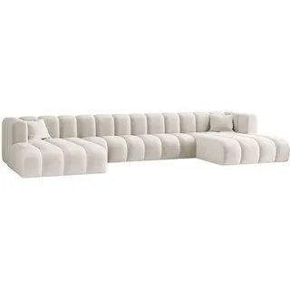 kaiser möbel Ecksofa, U-from, Sofa Grand U XL modular stoff Salvador Hellgrau - Hellgrau