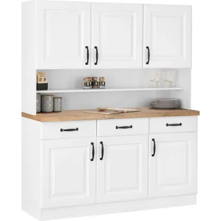 WIHO KÜCHEN Küchenbuffet Erla 150 x 50 x 181 cm Weiß