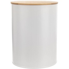 orion group Küchenbehälter Aufbewahrungsbehälter Vorratsdose aus Metall weiß mit Silikondichtung für lose Produkte WHITELINE 2,3l