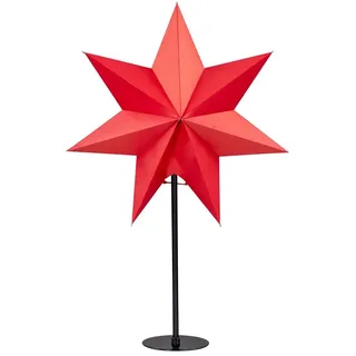 levandeo LED Stern Rot H50cm mit Standfuß Weihnachten Leuchtstern Tischdeko Weihnachtsdeko Weihnachtsstern Dekostern - Rot