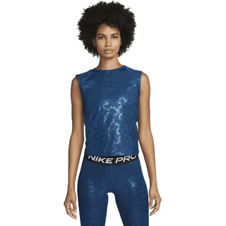 NIKE DQ6174-460 W NP DF SS TOP Sparkle T-Shirt Damen Blau Größe M