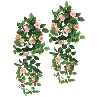 I.GE.A. »Künstlicher Rosenhänger« Rosenranke Rosenbogen Rosen Blume Rosengirlande Deko Busch,