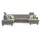 U-Form-Sofa 2-Sitzer Hellgrau