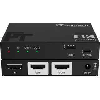 FeinTech SP210 HDMI 2.1 Splitter 1 In 2 Out 4K 120Hz Downscaler Switch Box