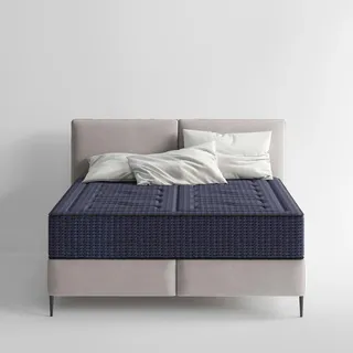 Livetastic Boxspringmatratze , Dunkelblau , Textil , H3 , 7-Zonen , Höhe ca. 29 cm , Füllung: Schaumstoff, Viskoelastischer Kern , 140x200 cm , Ober- und Unterseite versteppt, alternative Größen erhältlich, orthopädische Matratze , Schlafzimmer, Matratzen