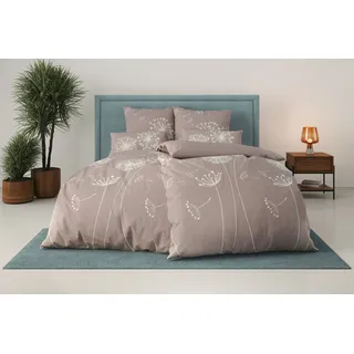 Bettwäsche OTTO HOME "Soucy", taupe, B/L: 135cm x 200cm, 1 Stk., 1 Stk., Renforcé, B/L: 80cm x 80cm, 2 Stk., Renforcé, Obermaterial: 100% Baumwolle, Bettwäsche, Bettwäsche, ab Gr. 135x200, 100% Baumwolle, Renforcé & PREMIUM Satin (TC300)