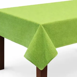 Bestlivings Gartentischdecke ( 130x220cm / Hellgrün ) Weichschaum – wetterfeste Outdoor Tischdecke mit Paspelband, rutschfest & abwischbar – ideal für Garten, Balkon & Terrasse - Grün