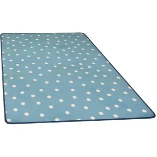 Primaflor-Ideen in Textil Kinderteppich »PUNTO«, rechteckig, 5 mm Höhe, Motiv Punkte, Kinderzimmer, blau