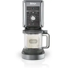 Ninja CREAMi Deluxe Eismaschine mit 3 Behältern, 10 Funktionen, Dessert & Ice Cream Maker für Eiscreme, Sorbet, Frozen Joghurt, Milchshakes, Slushi, 2-in-1 Geschmacksoption, Silber, NC501EU