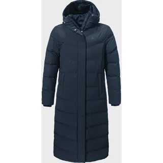 Schöffel Down Coat Style Vindave WMS, wasserabweisender Wintermantel aus recyceltem Material, wärmende Daunenjacke mit legerer Passform, navy blazer, 36