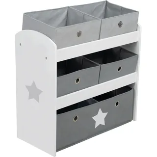 roba Kinderregal Stars 64 x 67 x 30 cm MDF grau