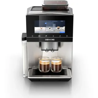 SIEMENS Kaffeevollautomat "EQ900 TQ903D43, intuitives 6,8" TFT-Display, Geräuschreduzierung", silber (edelstahlfarben), B:31,5cm H:39cm T:47cm, Kaffeevollautomaten, App-Steuerung, Barista-Modus, AromaSelect, 3 Profile, edelstahl, Kaffeevollautomat
