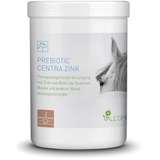 Valetumed PREBIOTIC Centra Zink, 750 g, Ergänzungsfutter für Pferde zur Versorgung mit Zink und Biotin, unterstützend bei Ekzemen oder Mauke, von Pferdekliniken und Tierärzten empfohlen