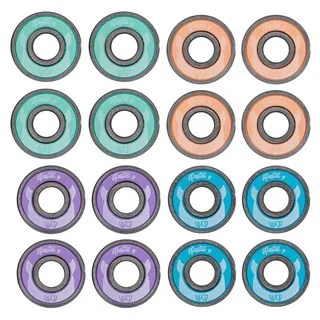 Powerslide WICKED PASTEL9 ABEC 9 Rollschuhkugeln 16 Stk. - Silber