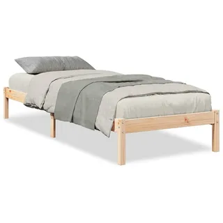 vidaXL Massivholzbett Extra Lang ohne Matratze 100x220 cm Kiefernholz - Braun