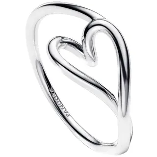 Pandora Essence Organisch Geformtes Herz Kleiner Ring aus Sterling Silber, Größe: 60, 194361C00-60