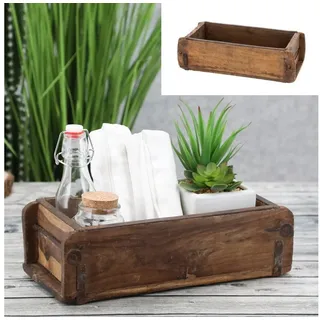 CEPEWA GmbH Holzkiste Ziegelform 30 x 9 x 15 cm 15-tlg. braun